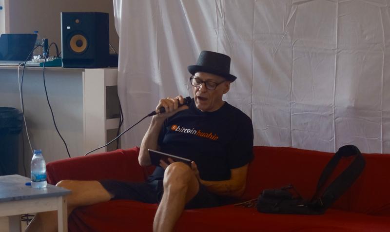 James Boyle presenting at BarCamp