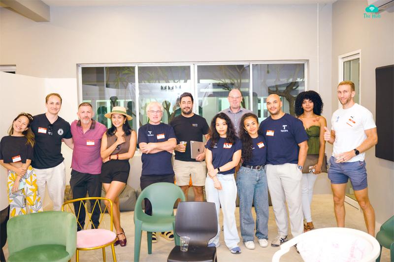 BarCamp participants networking